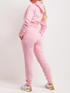 Women Custom Crop Top Jogger Sweat Suit 2 Piece Women Tracksuits <b>Set</b> Jogging Track Suit Women Tracksuit - Product Image 5