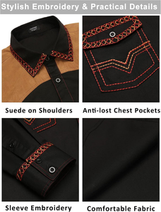 Camisa a Cuadros Personalizada para Hombre, Casual, Manga Larga, Cuello Redondo, Transpirable, 100% Algodón, Corte Regular, 220g, OEM, ODM, Logotipo Personalizado al por Mayor - Product Image 4