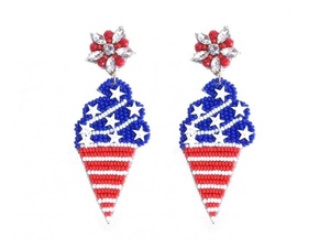 New Stylish Rhinestone Usa Letter <b>Earrings</b> for Women and Girls Patriotic <b>Red</b> White Blue Crystal Statement Dangle <b>Earrings</b> 2026 - Product Image 2