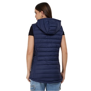 OEM Custom Logo Regular Quilted Knitted 100% Polyester Women's Sleeveless Slim Fit Breathable Winter <b>Jackets</b> - Product Image 4