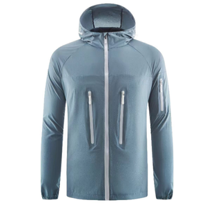 Ultra-<b>Lightweight</b> Winter Windproof Waterproof Breathable Anti-UV Zipper Stand Collar Solid Color Quilted <b>Rain</b> <b>Jacket</b> for Unisex - Product Image 2