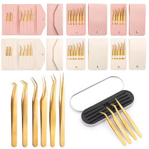 Kit Profesional de Pinzas para Pestañas Hechas a Mano de Alta Calidad con Punta de Fibra y Agarre de Acero Inoxidable, Incluye Estuche para Principiantes y Estilistas - Product Image 4