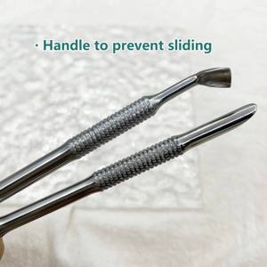 Pousse-cuticules personnalisé très demandé, en acier inoxydable, pour le retrait du vernis à ongles, outils de nettoyage des ongles, pousse-cuticules à pointe acérée - Product Image 6