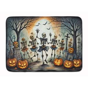 Squelettes de danse Tapis de cuisine anti-fatigue Spooky Halloween Tapis de bain en mousse à mémoire de forme Lavable en machine Confort Fournitures de vacances - Product Image 1