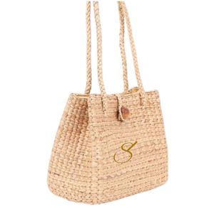 Water Hyacinth Straw <b>Handbag</b>, Classy Hand Woven Bag Eco-Friendly Tote, <b>Medium</b> Size Shoulder Bag | Sustainable Stylish Bag, Wicke - Product Image 1