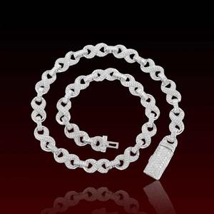 Cadena Cubana de Plata de Ley de Alta Calidad con Moissanita para Regalo de Boda y Uso Unisex en la Vida Nocturna, Suministro Mundial - Product Image 6