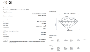 Diamante Cultivado en Laboratorio Certificado por IGI de 0.3ct, Corte Redondo, Color D, Claridad IF, HPHT CVD, Diamante Suelto, Fabricantes de Joyería al por Mayor - Product Image 3