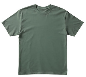 T-shirt en tricot à manches courtes pour homme, col rond, respirant, écologique, coupe ample, polyester/coton, impression de logo personnalisée - Product Image 3