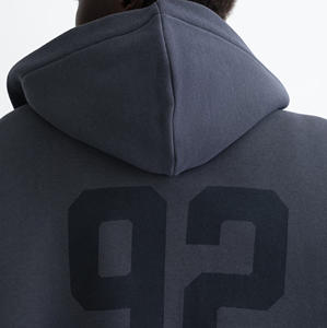 Sudadera con capucha vintage para hombre, con cremallera, de felpa francesa gruesa, lisa, oversize, personalizable, estilo streetwear unisex - Product Image 3