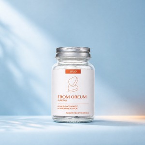[DE OREUM] Pasta de Dientes Sólida con Sabor a Mandarina de Jeju, Categoría Venta Minorista en Aeropuertos, 60 Tabletas para Compradores - Product Image 4