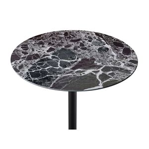 Tavolo consolle Orbit da 15,5 pollici con piano in marmo nero testurizzato regolabile in altezza - Product Image 4