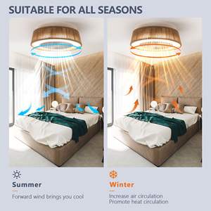 Silent Remote Control Timing Function LED Ceiling <b>Fan</b> Light 21\" Bohemian Braided Adjustable Color Temperature <b>for</b> <b>Bedroom</b> - Product Image 5