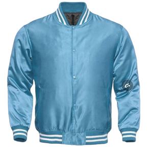 Veste bomber élégante en satin de soie de qualité supérieure, veste personnalisée pour hommes, manches raglan, veste de style streetwear pour jeunes garçons, veste varsity - Product Image 1