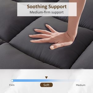Protège-matelas matelassé en polyester lavable toutes saisons pour lit simple, double, queen et king size, couleur unie, pour usage domestique - Product Image 4