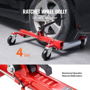 Carrello Sollevatore per Veicoli Pesanti, Capacità Massima 1500 Libbre, Ruote Girevoli a 360 Gradi, Sollevatore per Auto - Product Image 2