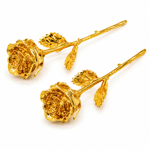 Rose éternelle de luxe en or 24 carats, fleur naturelle préservée, avec élégante boîte cadeau pour la Saint-Valentin et la Fête des Mères - Product Image 5
