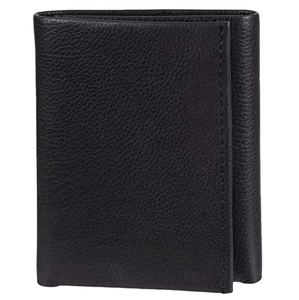 Portefeuille fin en cuir véritable pour homme, minimaliste, noir, pour usage quotidien, porte-cartes, longueur courte, ELEGANT CORPORATION EC-LW-01, grand modèle - Product Image 1