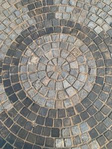 Piedra de Pavimento de Arenisca Moderna con Patrón de Círculos Grises para Villas y Jardines Exteriores - Product Image 4