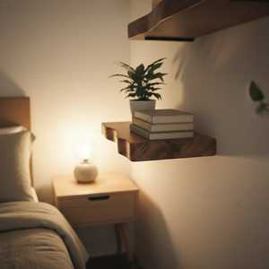 Live Edge Wooden Floating <b>Shelf</b> <b>Wall</b> <b>Mounted</b> Natural Solid Timber Adjustable Modern Storage Ledge Living Room Display Rack - Product Image 6