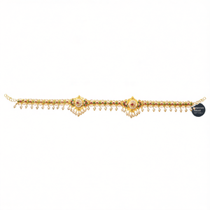 Jewelemarket Traditional Pearl Kamarband with Pota Stone Fashion Body <b>Chain</b> for Bridal & Festive Wear 10575564PGR - Product Image 2