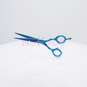 Ciseaux de coiffure professionnels japonais en acier inoxydable 420C bleu, ciseaux de coiffure métalliques anodisés bleus pour salon - Product Image 6