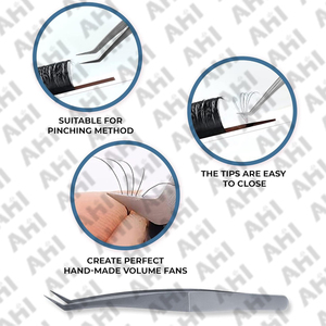 Pinzas de Extensión de Pestañas de Alta Precisión, Acero Inoxidable, Agarre Perfecto, Longitud de 125-150 mm, Pinzas para Pestañas de Volumen - Product Image 4