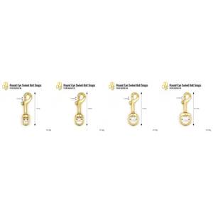 ตะขอสแน็ปทองเหลืองตะขอสแน็ปหัวกลมหมุนสลักเกลียวยึดตรงกลางบาร์หัวเข็มขัดกับวงแหวนลูกกลิ้งและชิ้นส่วน - Product Image 2