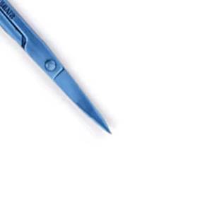 Ciseaux de manucure bleus en acier inoxydable avec lames droites et affûtées, manche rond pour le soin des ongles des adultes, style simple et durable - Product Image 3