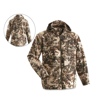 Wholesale Hunting Men's <b>Camouflage</b> Hooded Waterproof Safari Jacket Polyester Zipper Closure Casual Outdoor Wear Autumn Style - Product Image 6