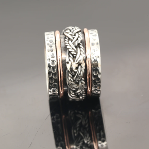 Wire Wrapped <b>Spinner</b> <b>Ring</b> 925 Sterling <b>Silver</b> Meditation Band Stress Relief <b>Ring</b> <b>Silver</b> Jewelry For Him/Her - Product Image 3