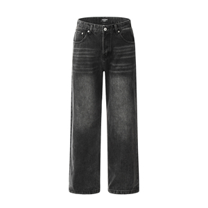 Jeans en denim pour homme de qualité supérieure, imperméables, épais, coupe droite et ample, avec logo personnalisé, pantalon tendance - Product Image 5