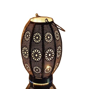 Fancy Metal <b>Lantern</b> Home Accent Best Price Candle <b>Lamp</b> Hot Selling New Design Metal in Iron Black Powder Coating Candle Holder - Product Image 1