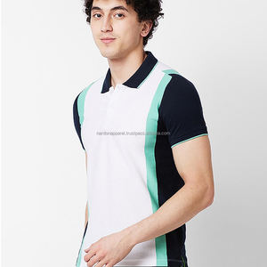 Nardon Apparel Camisas de polo de golf informales cómodas con cuello informal para hombre Diseño de rayas 100% algodón de manga larga - Product Image 3