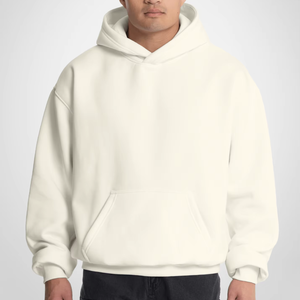 Sudadera con Capucha Extra Grande de Alta Calidad, 380 g/m², con Logotipo Personalizado en la Parte Delantera, Unisex, Negra, Gruesa, 100% Algodón Ecológico - Product Image 1