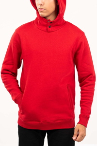 Sudadera con Capucha Roja Premium para Hombre, con Capucha Ajustable, Interior de Felpa Suave, Mangas Largas, Bolsillos Delanteros, Ropa Casual de Calle - Product Image 3