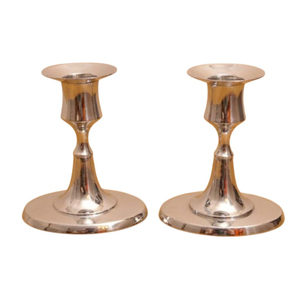 Antique Style <b>Silver</b> Metal <b>Candlesticks</b> Classic Vintage Home Decor Taper Candle Holders Polished Metal Wedding Gift Lowest Price - Product Image 3