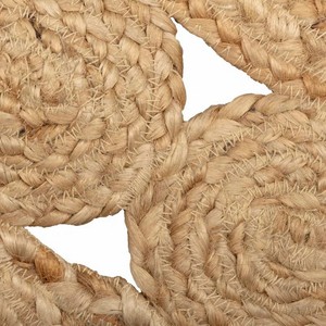 Handcrafted Natural Jute <b>Half</b> Circle Rug Geometric Bohemian Door Mat Non <b>Slip</b> Flat Pile Home Decor - Product Image 6