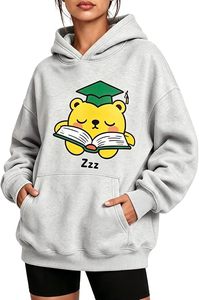 <b>Cute</b> Cartoon <b>Bear</b> Graphic Women's Formal Hoodie Pullover Hooded Sweatshirt Soft Comfortable Fleece Breathable Eco-Friendly - Product Image 2