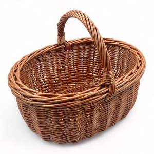 Cesta de Mimbre de Diseño de Lujo, Cesta de Almacenamiento de Alimentos de Seagrass Natural, Cesta de Picnic, Cestas Artesanales de Mimbre Indio con Asa, Gran Venta - Product Image 5