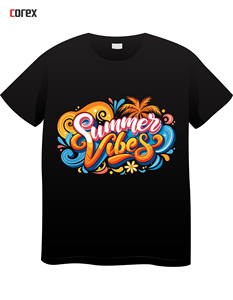 Camiseta de Hombre Personalizada, Negra, Formal, de Verano, Tejida, Cuello Redondo, Manga Corta, Corte Regular, Impresión DTF, Algodón, Secado Rápido, Anti-encogimiento - Product Image 4