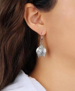 Orecchini Pendenti a Foglia di Cristallo |   2028 - Product Image 3