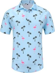 Camisas de Hombre de Alta Calidad, Nueva Moda 2025, Último Estilo, Manga Corta, 100% Poliéster, Transpirable, 180g, Casual, Verano, OEM - Product Image 5