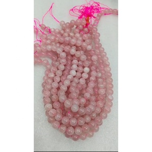 Perles rondes en quartz rose naturel de Madagascar, 10 mm, qualité AAA, pour la création de bijoux et de bracelets - Product Image 3