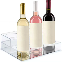 Art indien exotique, porte-bouteille/support à vin en acrylique de luxe moderne de qualité supérieure, en forme de cygne, rouge, amovible, écologique, portable, 1L
