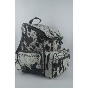 Sac à dos unisexe en cuir de vachette imperméable de style bohème fait à la main avec fermeture à glissière - Product Image 2