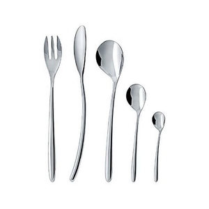 Long Stick Unique Design Handle Silver Flatware Wedding Set Silverware Simplicity Stainless Steel Fork Spoon <b>Cutlery</b> Set - Product Image 1