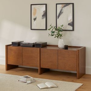 <b>Designer</b> Solid Oak <b>TV</b> Cabinet with Elegant Finish and High Quality Build Modern Living Room Furniture for Hotel Lobby and Lounge - Product Image 3