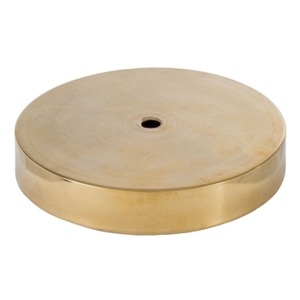 5 1/8" Brass Screw Style Ceiling Canopy/Back Plate with 1/8IP Slip Center Hole Unlacquered Lamp Base 3-Year Warranty - Product Image 3