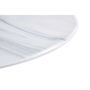 Tavolo da Pranzo con Piedistallo in MDF Stile Mid-Century da 107 cm con Tavolino da Caffè per 4-6 Persone, Arredamento da Esterno Resistente - Product Image 3