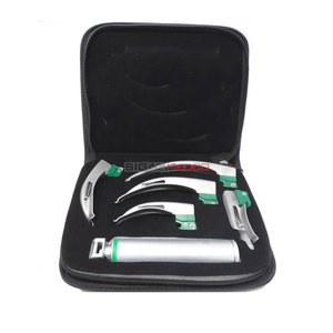 High Quality Reusable Stainless Steel Laryngoscope Set With LED Light 6 Fiber Manual Surgery Professional Sterilizable Airway - Product Image 1